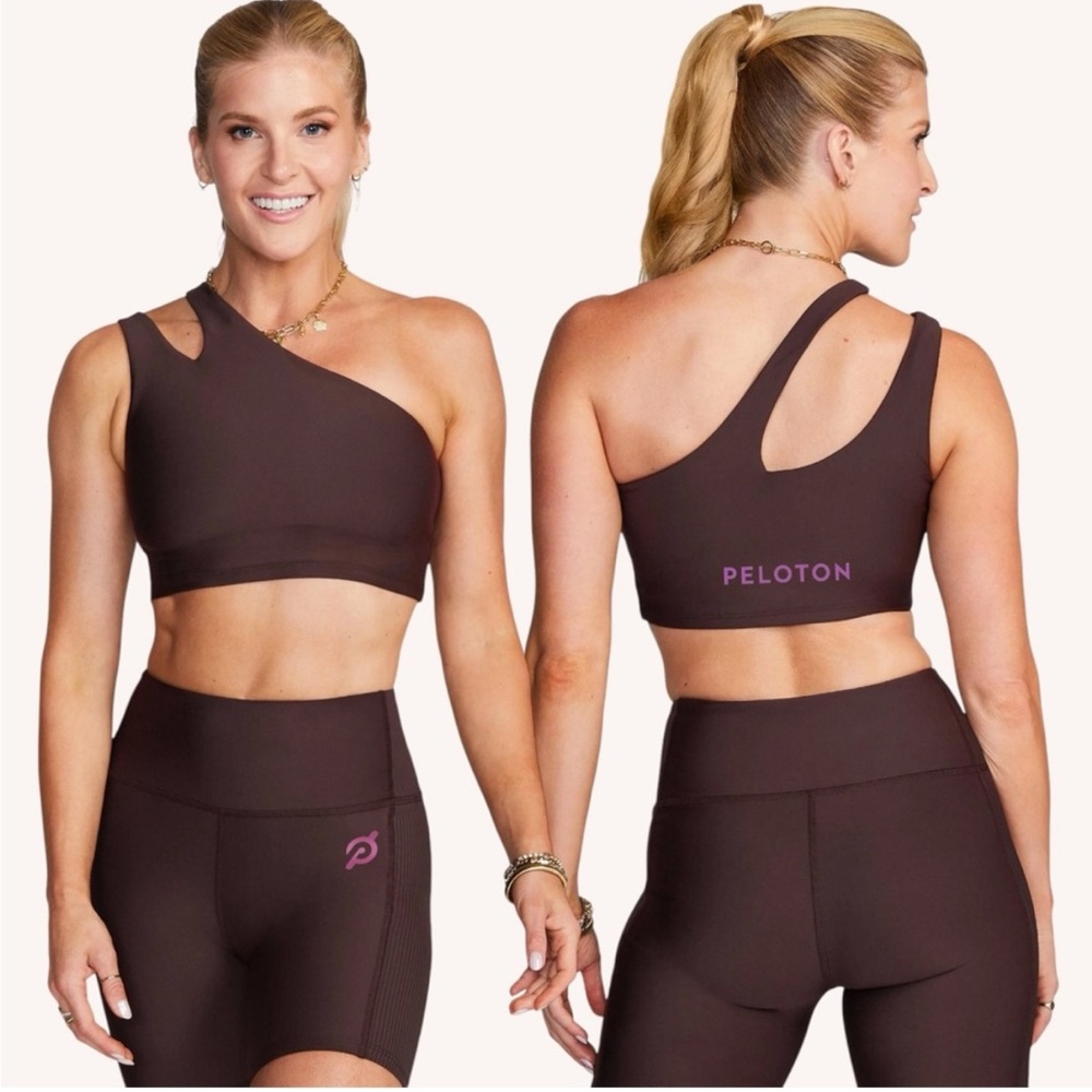 NWT! Peloton Show Up Side To Side Brown Sports Bra - Size S